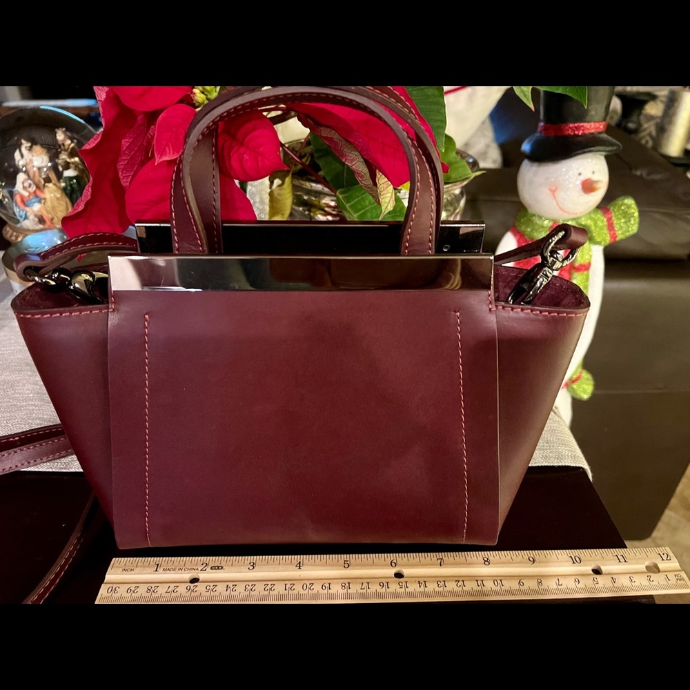 Italian leather mini satchel/shoulder purse